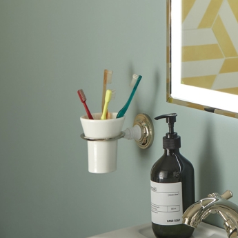 Heritage Clifton Tumbler and Holder - Vintage Gold | Product Image