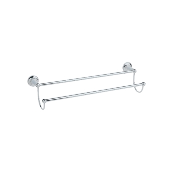 Heritage Clifton Double Towel Bar - Chrome | Product Image