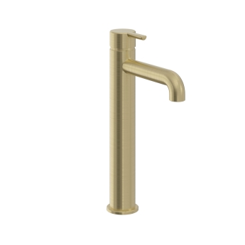 Heritage Dartmouth Tall Basin Mixer Tap - Brushed Brass | Product Image