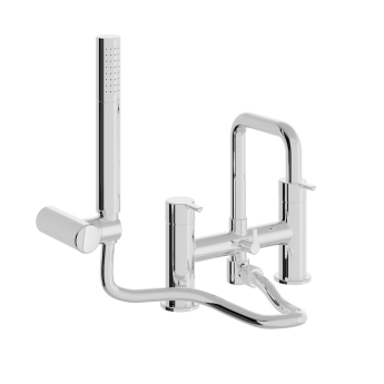 Heritage Dartmouth Bath Shower Mixer Tap - Chrome | Product Image