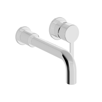 Heritage Dartmouth 2-Hole Wall Mounted Basin Mixer Tap - Chrome | Product Image