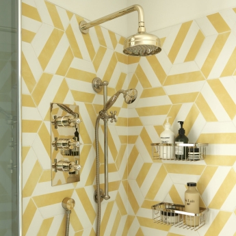 Heritage Dawlish Triple Concealed Mixer Shower with Shower Kit + Fixed Head - Vintage Gold | Product Image