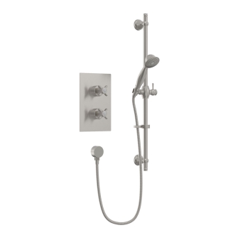 Heritage Dawlish Dual Concealed Mixer Shower with Shower Kit - Brushed Nickel | Product Image