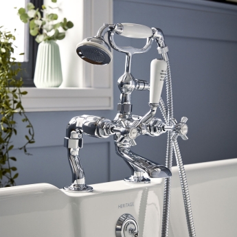 Heritage Dawlish Bath Shower Mixer Tap - Chrome | Product Image