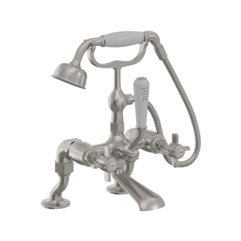 Heritage Dawlish Bath Shower Mixer Tap - Brushed Nickel | Product Image