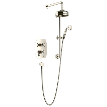 Heritage Glastonbury Dual Concealed Mixer Shower with Shower Kit + Fixed Head - Vintage Gold | Product Image