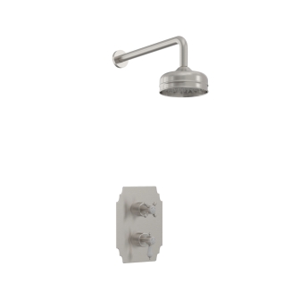 Heritage Glastonbury Dual Concealed Mixer Shower with Fixed Head - Brushed Nickel | Product Image