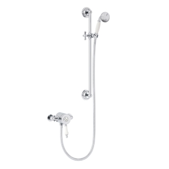 Heritage Glastonbury Exposed Mixer Shower with Shower Kit - Chrome | Product Image
