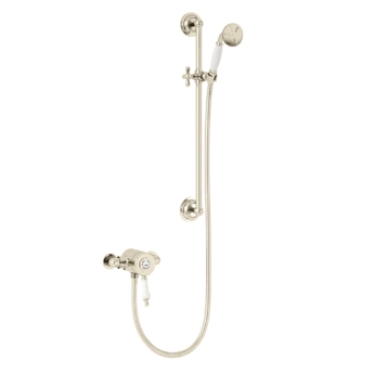Heritage Glastonbury Exposed Mixer Shower with Shower Kit - Vintage Gold | Product Image