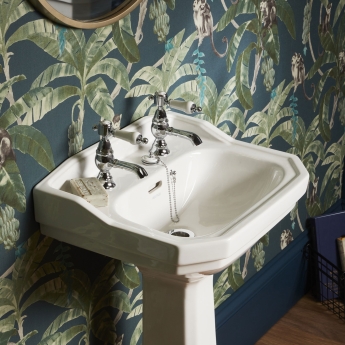 Heritage Glastonbury Basin Taps Pair - Chrome | Product Image