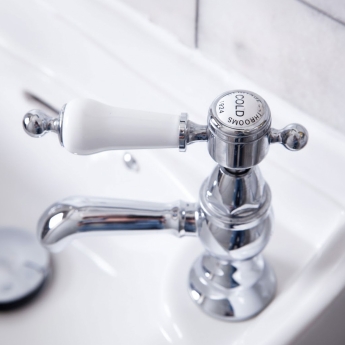 Heritage Glastonbury Basin Taps Pair - Chrome | Product Image