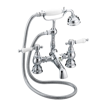 Heritage Glastonbury Bath Shower Mixer Tap - Chrome | Product Image