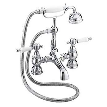 Heritage Glastonbury Bath Shower Mixer Tap - Chrome | Product Image