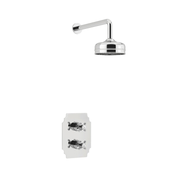 Heritage Hartlebury Dual Concealed Mixer Shower with Fixed Head - Chrome | Product Image