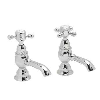 Heritage Hartlebury Basin Taps Pair - Chrome | Product Image