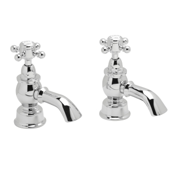 Heritage Hartlebury Bath Taps Pair - Chrome | Product Image