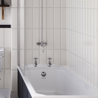 Heritage Hartlebury Bath Taps Pair - Chrome | Product Image