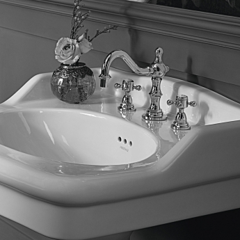 Heritage Hartlebury 3-Hole Swivel Spout Basin Mixer Tap with Pop Up Waste - Chrome | Product Image