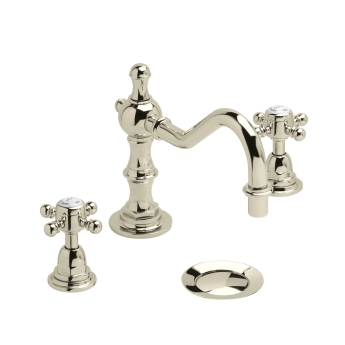Heritage Hartlebury 3-Hole Swivel Spout Basin Mixer Tap with Pop Up Waste - Vintage Gold | Product Image