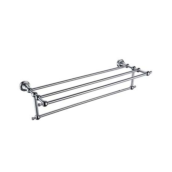 Heritage Holborn Double Towel Shelf - Chrome | Product Image