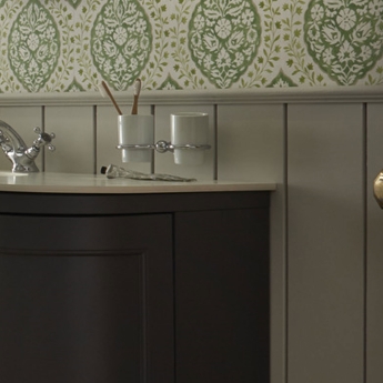 Heritage Holborn Double Tumbler and Holder - Chrome | Product Image