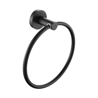Heritage Lullington Towel Ring - Matt Black | Product Image