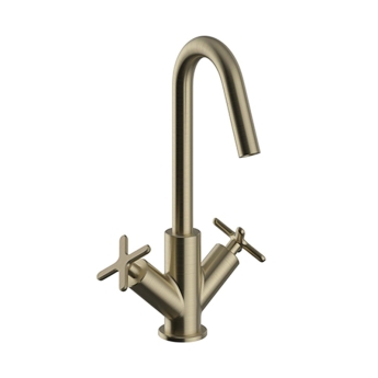 Heritage Salcombe Basin Mixer Tap - Brushed Brass | Product Image