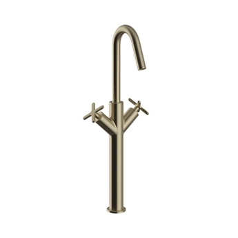 Heritage Salcombe Tall Basin Mixer Tap - Brushed Brass | Product Image
