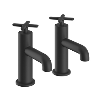 Heritage Salcombe Bath Taps Pair - Matt Black | Product Image
