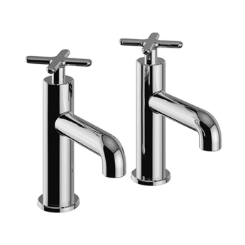 Heritage Salcombe Basin Taps Pair - Chrome | Product Image