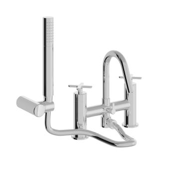 Heritage Salcombe Bath Shower Mixer Tap - Chrome | Product Image