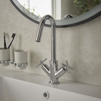 Heritage Salcombe Basin Mixer Tap - Chrome | Product Image