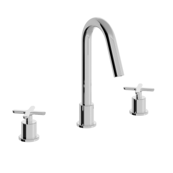 Heritage Salcombe 3-Hole Basin Mixer Tap - Chrome | Product Image