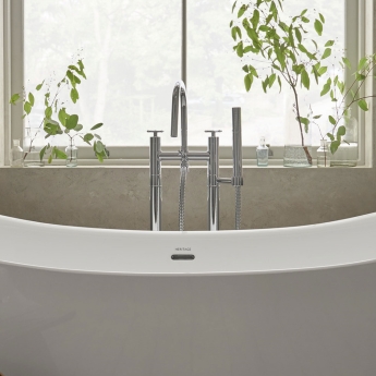 Heritage Salcombe Freestanding Bath Shower Mixer Tap - Chrome | Product Image