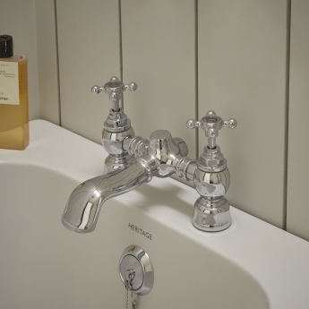Heritage Trinity Bath Filler Tap - Chrome | Product Image