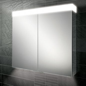 HiB Apex 100 Aluminium Bathroom Cabinet with Mirrored Sides 750mm H X 1000mm W