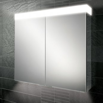 HiB Apex 100 Aluminium Bathroom Cabinet with Mirrored Sides 700mm H X 1000mm W