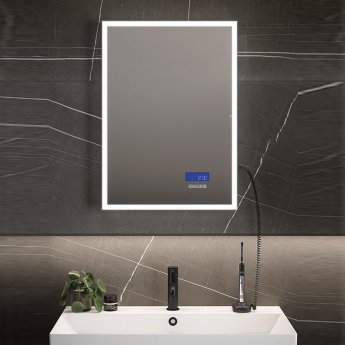 HiB Globe Plus 60 LED Bathroom Mirror 800mm H x 600mm W