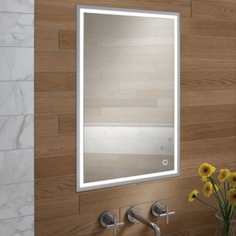 HiB Vanquish 50 Single Door Recessed Led Bathroom Cabinet 730mm H X 530mm W