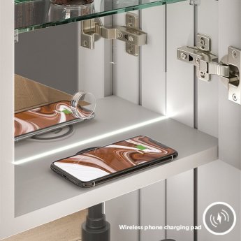 HiB Verve 50 LED Single Door Bathroom Cabinet 900mm H x 500mm W