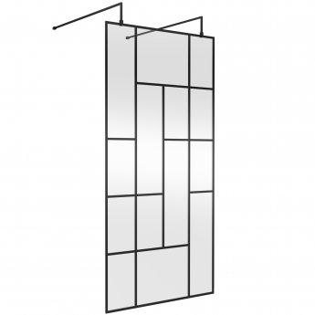 Hudson Reed Abstract Freestanding 1950mm Wet Room Glass Shower Screen