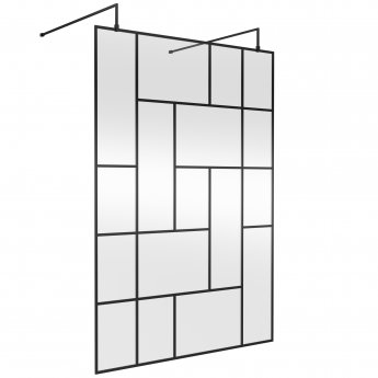 Hudson Reed Abstract Freestanding 1950mm Wet Room Glass Shower Screen