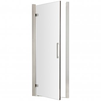 Hudson Reed Apex Hinged Shower Door with Round Handle 760mm Wide - 8mm Glass