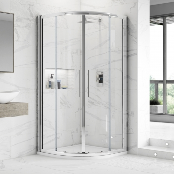 Hudson Reed Apex Quadrant Shower Enclosure with Tray 900mm x 900mm - 8mm Glass