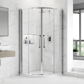 Hudson Reed Apex Quadrant Shower Enclosure (Rounded Handle) - 8mm Glass
