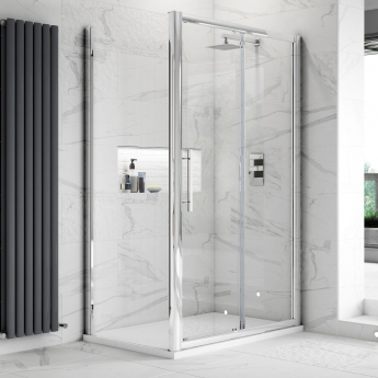 Hudson Reed Apex Sliding Door Rectangular Shower Enclosure - 8mm Glass