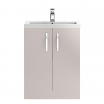 Hudson Reed Apollo Floor Standing Vanity Unit and Basin 605mm Wide Gloss Cashmere 1 Tap Hole