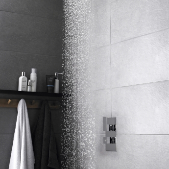 Hudson Reed Art Dual Concealed Mixer Shower with Thin Fixed Head