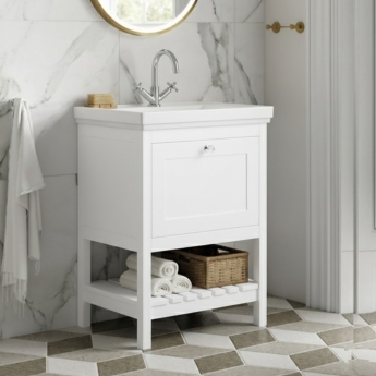 Hudson Reed Bexley 500mm Floor Standing Vanity Unit with Fireclay Basin