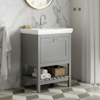 Hudson Reed Bexley 500mm Floor Standing Vanity Unit with Fireclay Basin